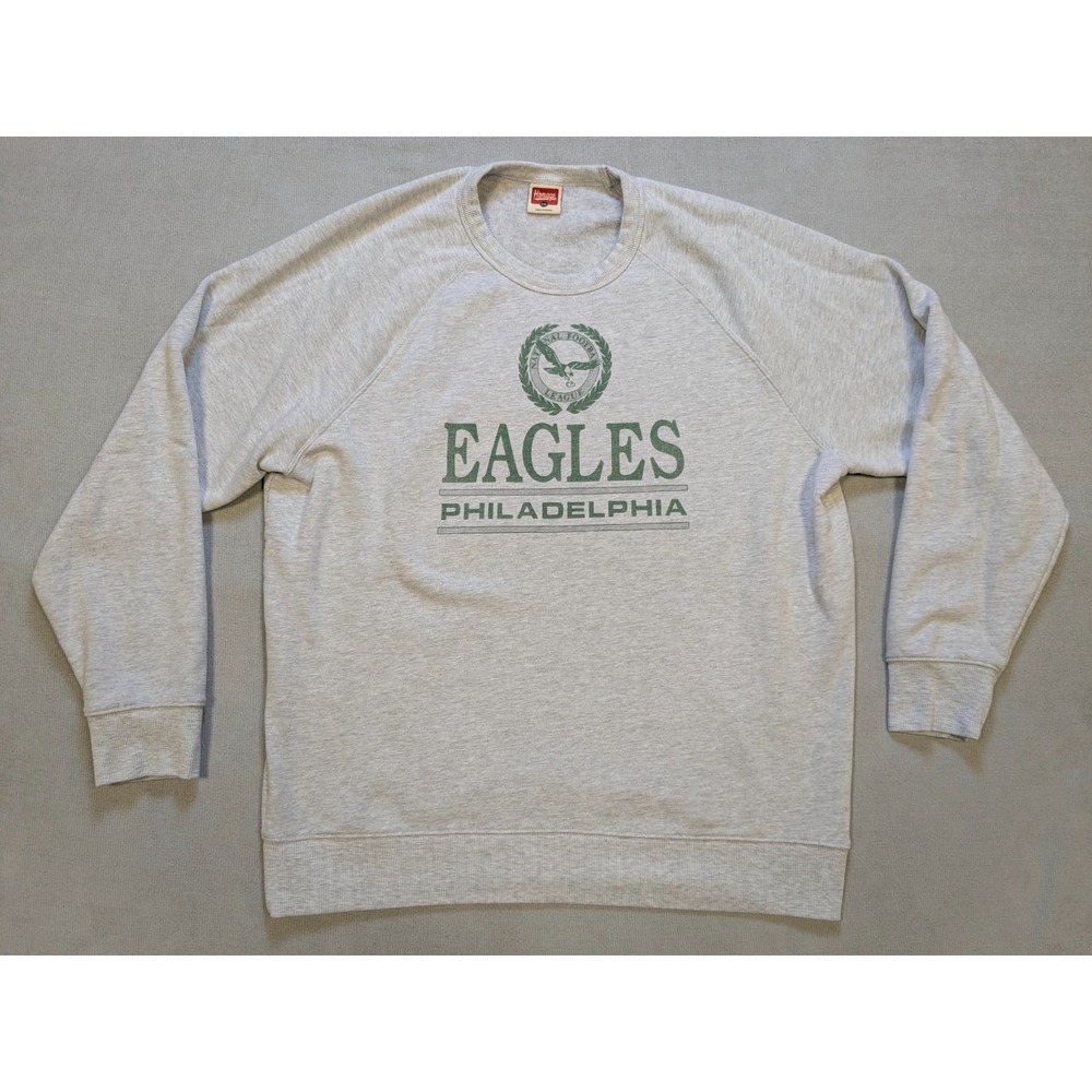 Philadelphia Eagles Sweatshirt Mens 2XL XXL Gray Homage Pullover Fleece Retro